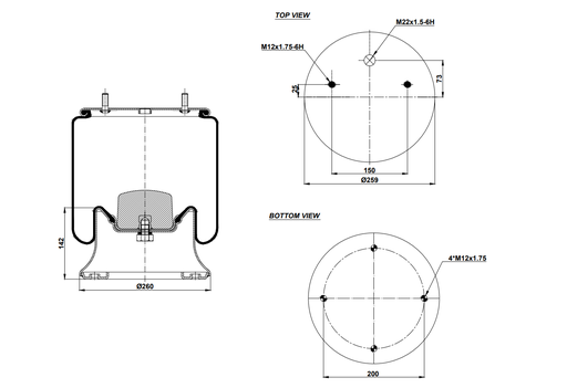 [9233213.02/2] 924022-02 C Air Spring Steel Piston (M16)